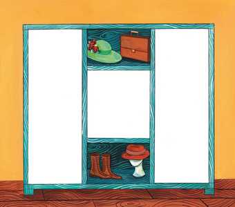 Illustration of a wardrobe