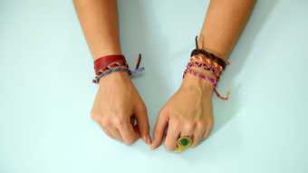 Photograph of bracelet activity 