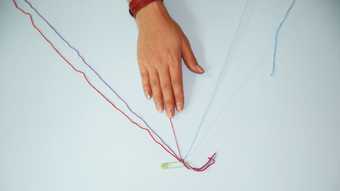 Photograph of bracelet activity